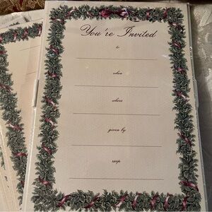 Elegant Invitation Cards with Floral Border